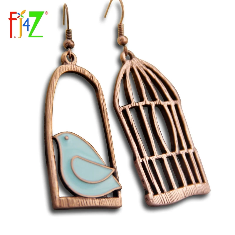 F.J4Z Vintage Earrings Fashion Designer Oil Bird Alloy Bird-Cage Lovely Drop Earring For Women Brincos de gota feminino Dropship
F.J4Z Vintage Earrings Fashion Designer Oil Bird Alloy Bird-Cage Lovely Drop Earring For Women Brincos de gota feminino Dropship