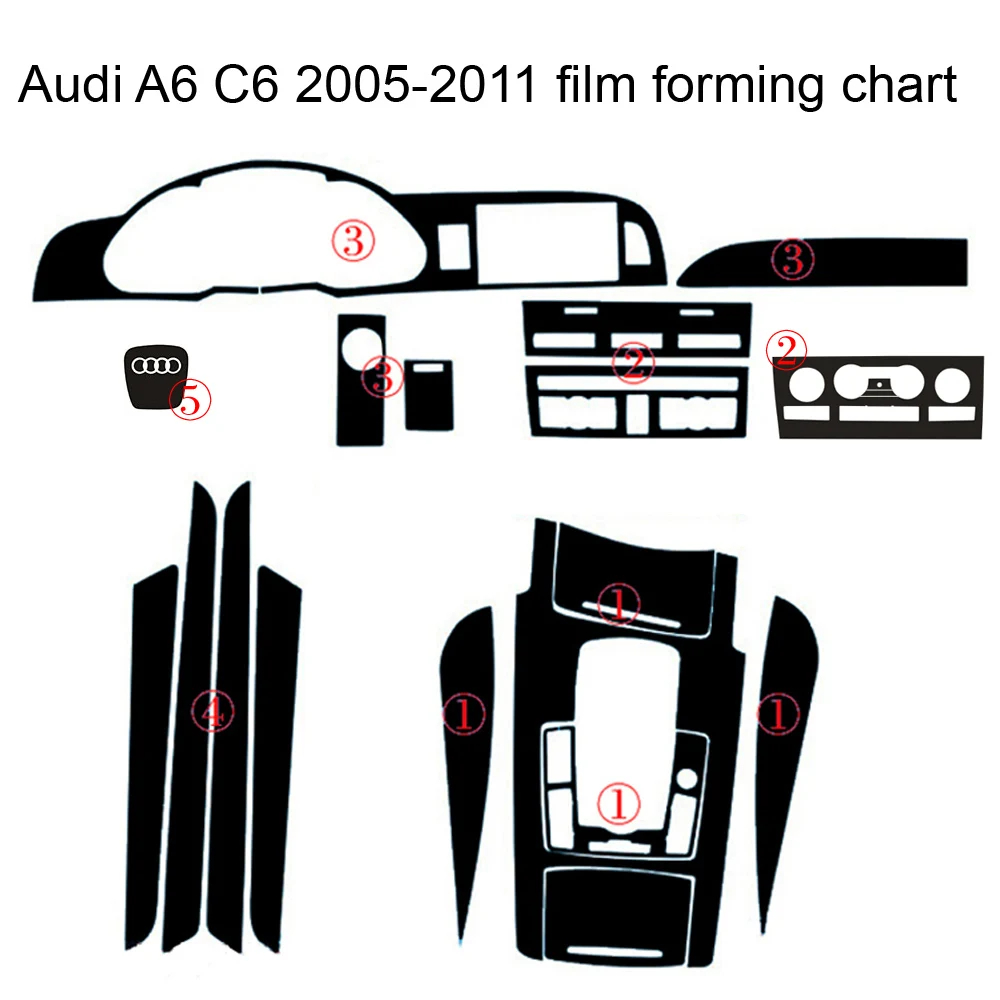 Для Audi A6 C6 2005 2011 внутренняя панель Центрального управления Ручка двери 3D/5D