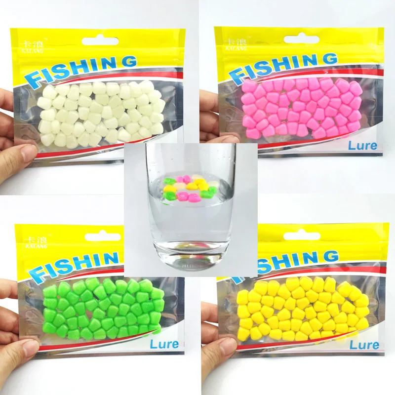 50pcs 0.4g Soft Baits with Corn Smell Carp Fishing Lures Floating Baits River