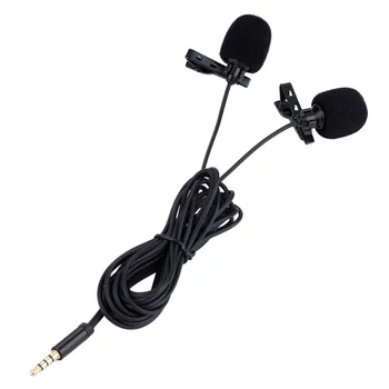 Capacitor Dual-head Lapel Tie Clip Condenser Microphone 3.5MM for Smartphone microfone mikrofon microfone condensador
Capacitor Dual-head Lapel Tie Clip Condenser Microphone 3.5MM for Smartphone microfone mikrofon microfone condensador