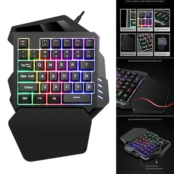 One Handed Wired Gaming Keyboard Mechanical Mini Game Key Pad for Video Games DJA99
One Handed Wired Gaming Keyboard Mechanical Mini Game Key Pad for Video Games DJA99