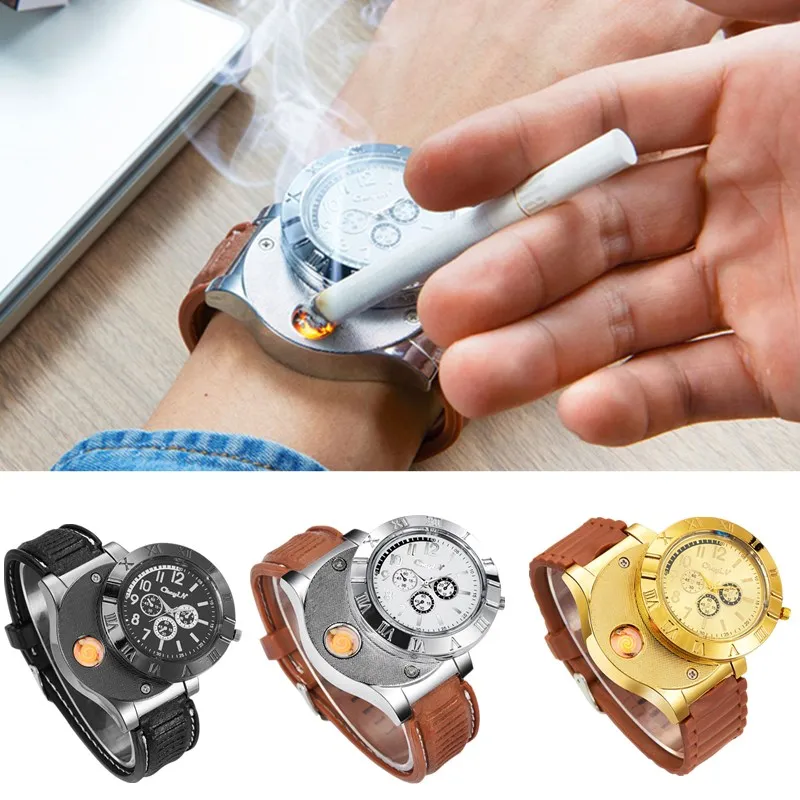 Military Electronic Lighter Watch Men USB Charging Windproof Cigarette Lighter Electric Flameless Lighters relogio masculino 35
Military Electronic Lighter Watch Men USB Charging Windproof Cigarette Lighter Electric Flameless Lighters relogio masculino 35