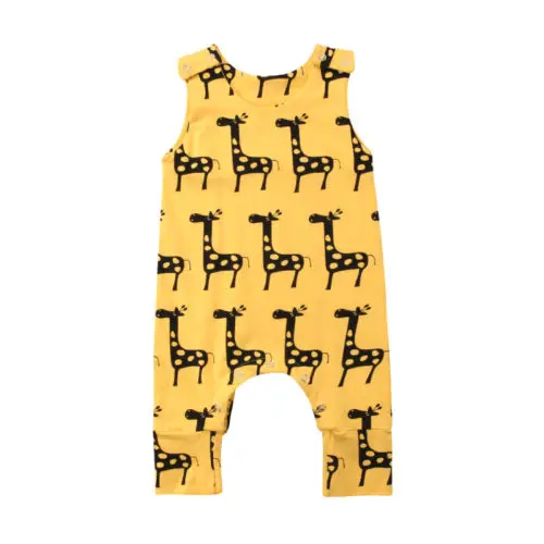 Adorable Newborn Toddler Baby Boy Girl Unisex Giraffe Printing O-Neck Sleeveless Romper Jumpsuit Outfit Cotton Clothes Age 0-24M
Adorable Newborn Toddler Baby Boy Girl Unisex Giraffe Printing O-Neck Sleeveless Romper Jumpsuit Outfit Cotton Clothes Age 0-24M