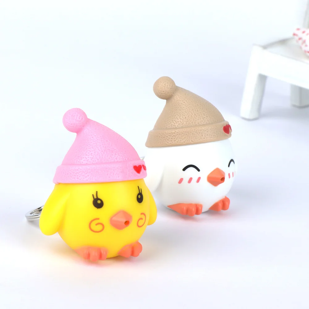 1 Pcs Unisex Creative Design Cartoon Chicken Shape Luminous Vocal LED Light Mini Flashlight Key Chain Kawaii Children Key Rings
1 Pcs Unisex Creative Design Cartoon Chicken Shape Luminous Vocal LED Light Mini Flashlight Key Chain Kawaii Children Key Rings