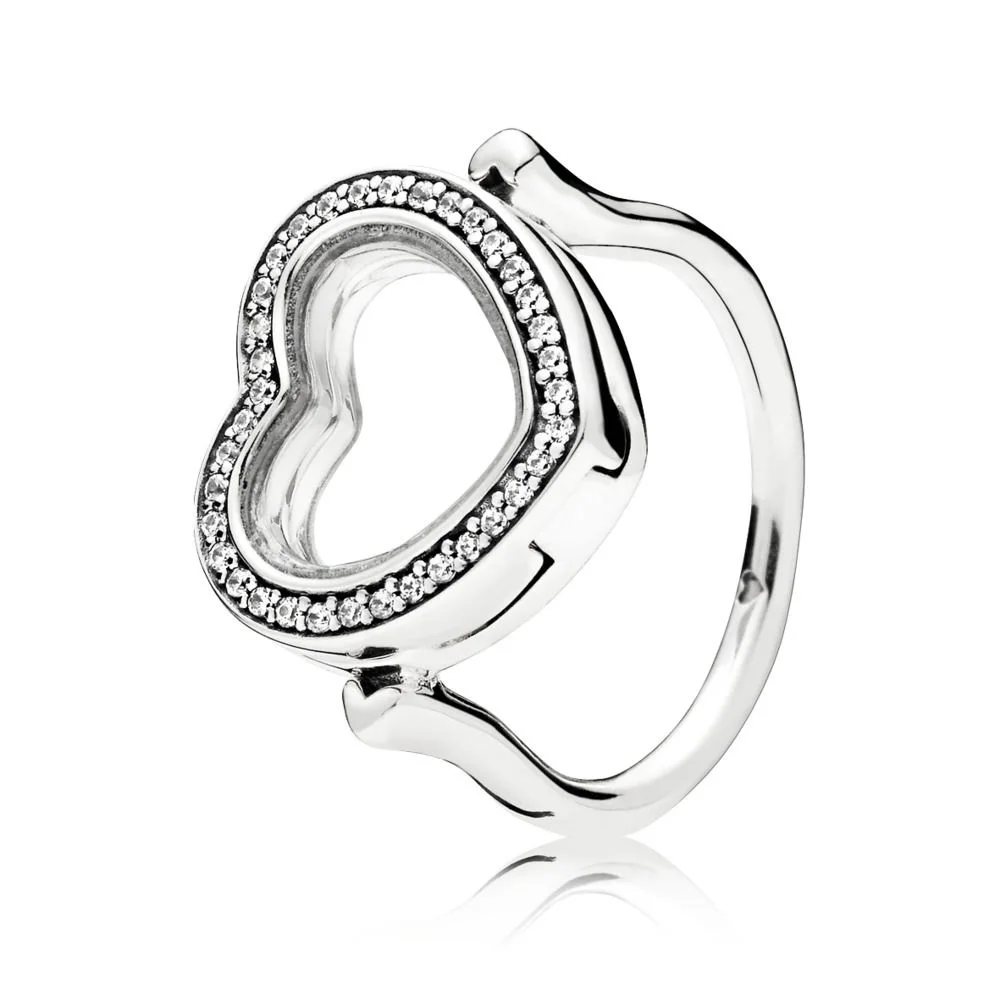 Authentic 925 Sterling Silver Original Sparkling Floating Heart Locket Pandora Ring Clear CZ For Women Charm Gift DIY Jewelry
Authentic 925 Sterling Silver Original Sparkling Floating Heart Locket Pandora Ring Clear CZ For Women Charm Gift DIY Jewelry