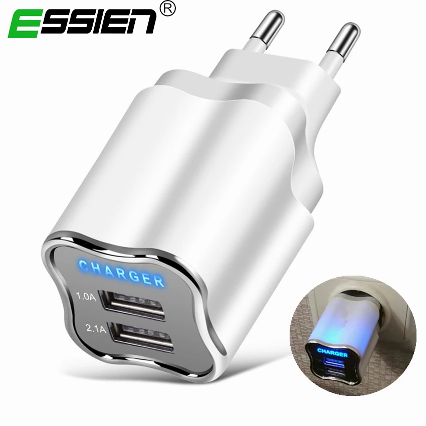 Essien Dual USB Phone Charger Universal LED Light Fast Charger Adapter For Xiaomi mi a2 a1 samsung a5 2017 EU/US Plug Chargers
Essien Dual USB Phone Charger Universal LED Light Fast Charger Adapter For Xiaomi mi a2 a1 samsung a5 2017 EU/US Plug Chargers