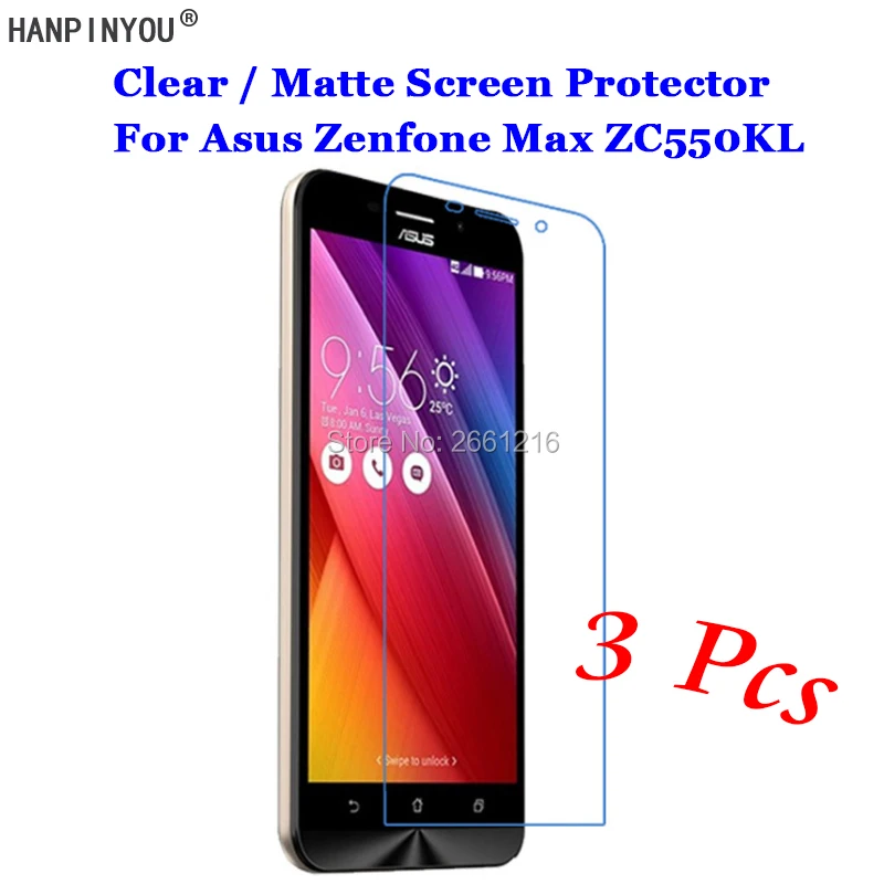 3 Pcs/Lot For Asus Zenfone Max ZC550KL 5.5" HD Clear / Anti-Glare Matte Front Screen Protector Touch Film Protection Skin
3 Pcs/Lot For Asus Zenfone Max ZC550KL 5.5" HD Clear / Anti-Glare Matte Front Screen Protector Touch Film Protection Skin