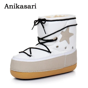 Women's Ankle Boots Russia Keep Warm Snow Boots Star Wool Plush Inside Platform Shoes Women Space Boots Woman Work Safety Shoes
Women's Ankle Boots Russia Keep Warm Snow Boots Star Wool Plush Inside Platform Shoes Women Space Boots Woman Work Safety Shoes