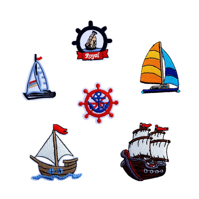 Cute Pirate Ship Clothes Patches for Stripes Clothing Stickers Iron on Appliques Sailboat Embroidery Badges @E
Cute Pirate Ship Clothes Patches for Stripes Clothing Stickers Iron on Appliques Sailboat Embroidery Badges @E