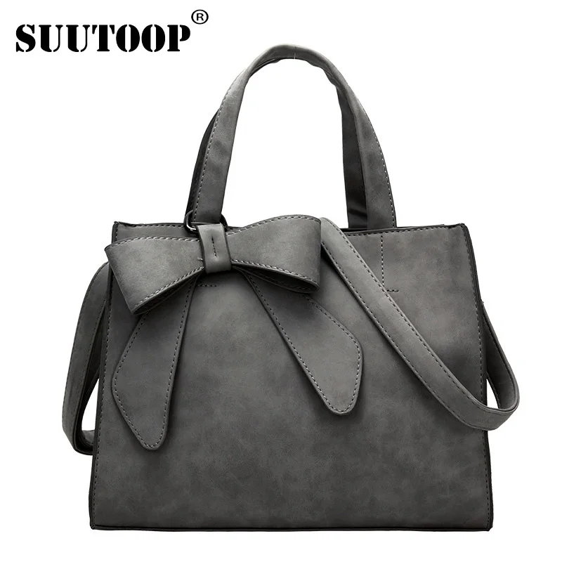 Women Handbags Leather PU Handbag Bow Decoration Messenger black gray Bags New Fashion Shoulder Bags with big bow design
Women Handbags Leather PU Handbag Bow Decoration Messenger black gray Bags New Fashion Shoulder Bags with big bow design
