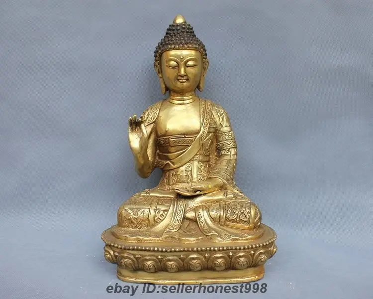 Tibet Buddhist Auspicious Symbol Tathagata Shakyamuni Buddha Bronze Statue 5.19
Tibet Buddhist Auspicious Symbol Tathagata Shakyamuni Buddha Bronze Statue 5.19