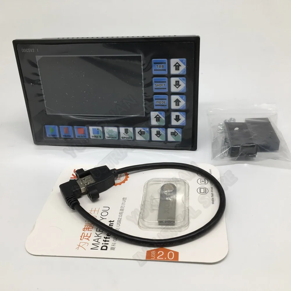 4Axis 4 Offline CNC Motion Controller interface G code TFT 500KHz USB independent system MPG for stepper motor servo CNC Router 
4Axis 4 Offline CNC Motion Controller interface G code TFT 500KHz USB independent system MPG for stepper motor servo CNC Router