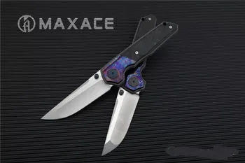 Maxace PAN Titanium Carbon Fiber Damascus Inlay M390 Satin Blade Bearing Tactical Camping Knife Free Shipping
Maxace PAN Titanium Carbon Fiber Damascus Inlay M390 Satin Blade Bearing Tactical Camping Knife Free Shipping