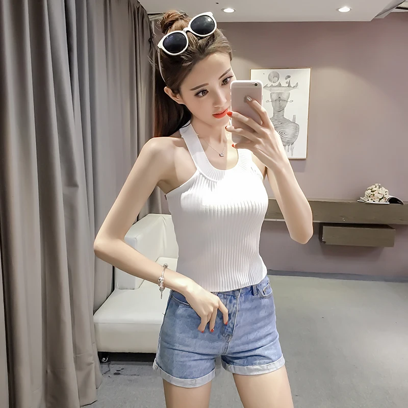 Summer Women's Slim Knitting Crop Tops Girls Knitted Knitwear Camisole Sleeveless Sweater T-shirts Camis Top For Female
Summer Women's Slim Knitting Crop Tops Girls Knitted Knitwear Camisole Sleeveless Sweater T-shirts Camis Top For Female