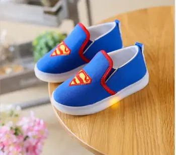Kids Boys Shoes With Light Canvas Superman Lighted Casual Baby Boys Shoes Girls Sneakers Flash Fashion Children Shoes Size 21-30
Kids Boys Shoes With Light Canvas Superman Lighted Casual Baby Boys Shoes Girls Sneakers Flash Fashion Children Shoes Size 21-30