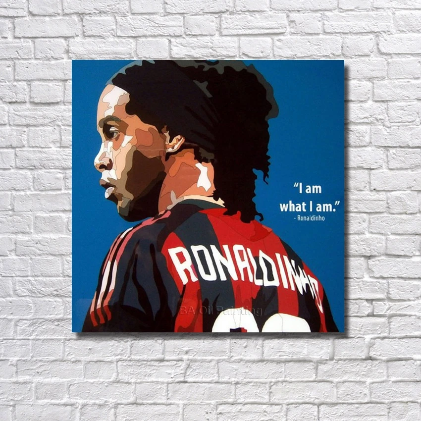 Handpainted Home Decor Pictures Ronaldinho Football Star Oil Painting Wall Decor Modern Abstract Handmade Canvas Painting Art
Handpainted Home Decor Pictures Ronaldinho Football Star Oil Painting Wall Decor Modern Abstract Handmade Canvas Painting Art