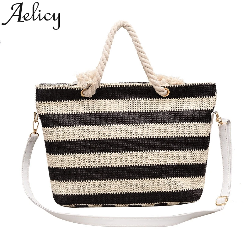 Aelicy Summer Brand Bag Lady Straw Striped Color Matching Woven Shoulder Small Ladies Beach Bags Multifunctional Bag Tote
Aelicy Summer Brand Bag Lady Straw Striped Color Matching Woven Shoulder Small Ladies Beach Bags Multifunctional Bag Tote