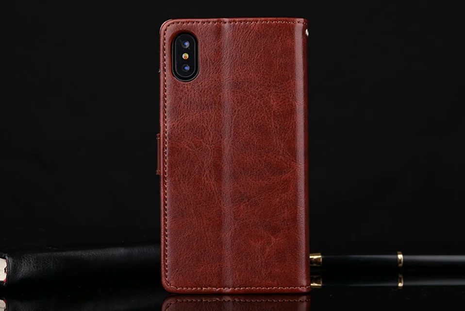 Leather Case For iPhone XS Max XR X Coque iPhone8 Wallet Luxury Flip Phone Case For iPhone X Xs 5 5S SE 6 6S 7 8 Plus Cover TPU (4)