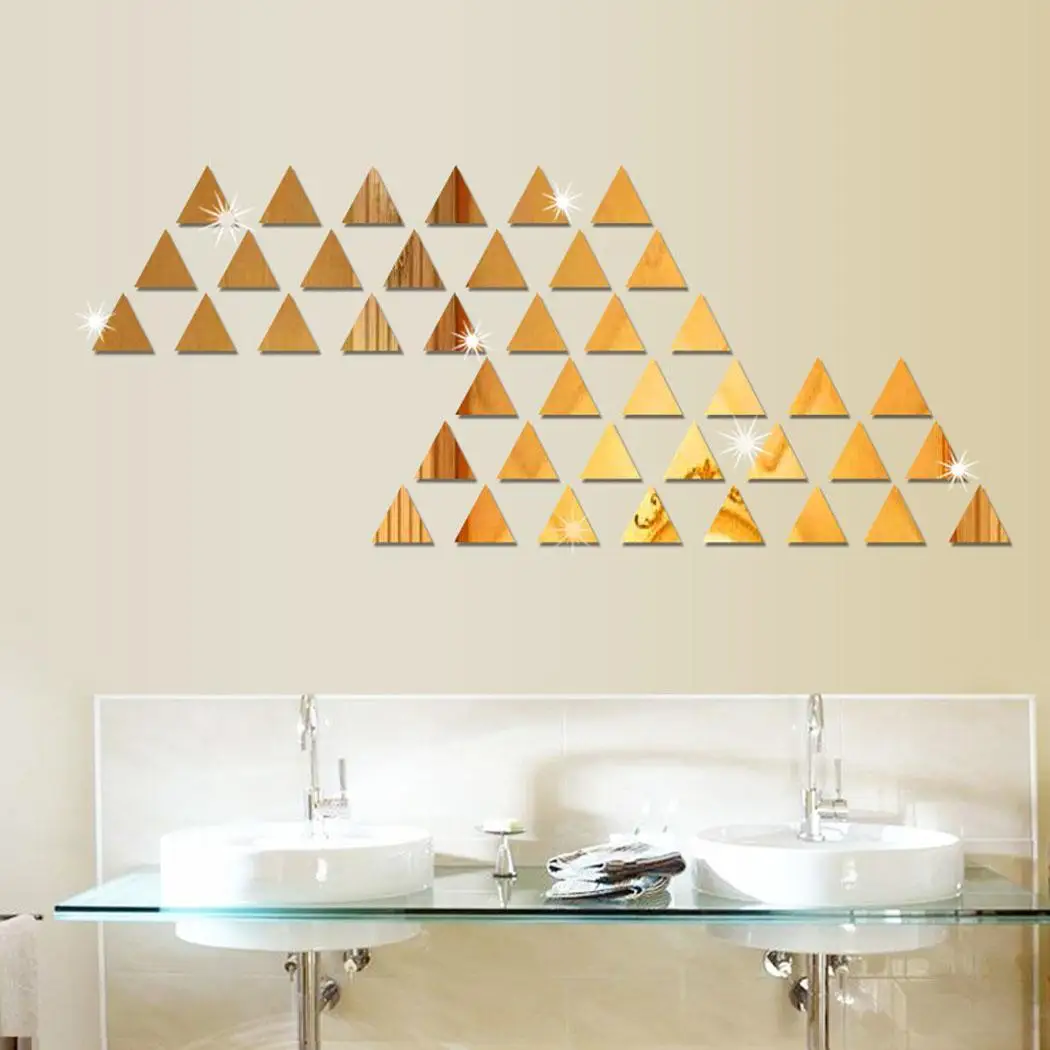 Set 50pcs DIY Walls Shape Mirror Triangle Decoration Windows etc Wall Doors Acrylic Sticker 3D Room Decal Closet Bedroom Living
Set 50pcs DIY Walls Shape Mirror Triangle Decoration Windows etc Wall Doors Acrylic Sticker 3D Room Decal Closet Bedroom Living