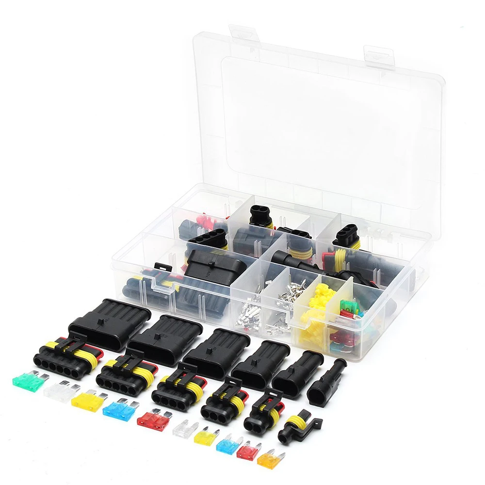 240pcs Waterproof Electrical Wire Connector Terminals Automotive Mini Blade Fuses Kit for Motorcycle Scooter Car Truck Marine
240pcs Waterproof Electrical Wire Connector Terminals Automotive Mini Blade Fuses Kit for Motorcycle Scooter Car Truck Marine