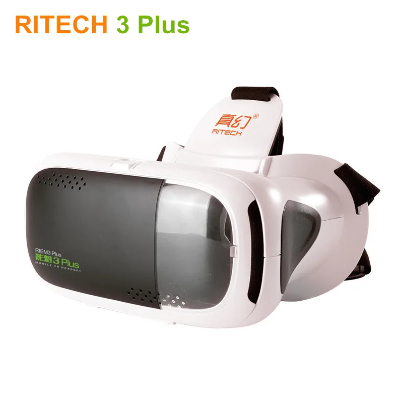 

New RITECH III +Virtual Reality 3D Glasses Helmet RIEM 3 Plus VR Headset Head Mount Cardboard for 4.7/5.5-6" Smart Phone