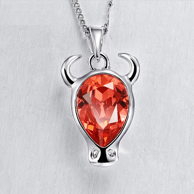 constellation tauruscrystal pendant necklace collection gift