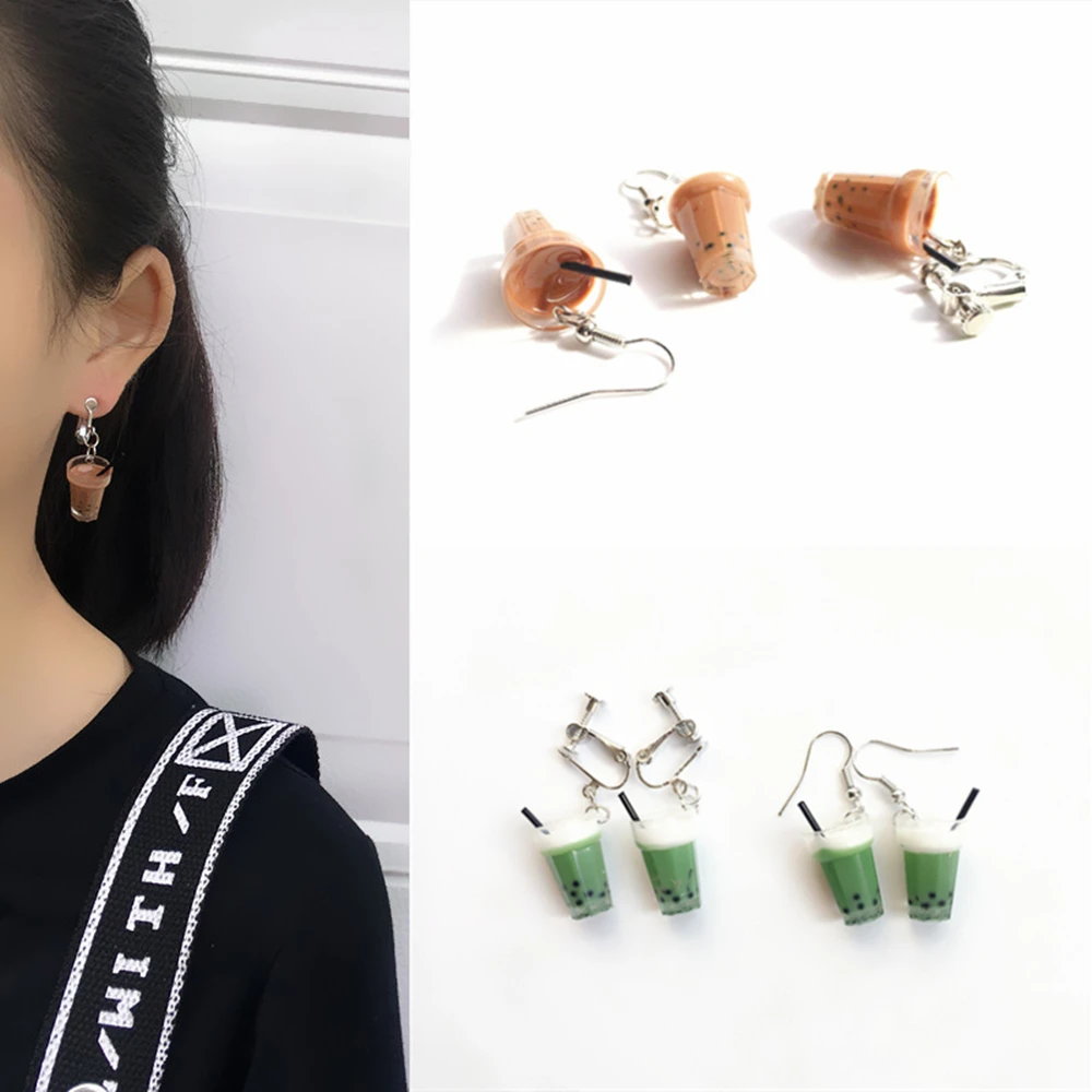 Resin Funny Cute Simulation Milk Tea Unique Dangle Earrings Women's Fashion Earrings Personality Creative Handmade Funny Gifts
Resin Funny Cute Simulation Milk Tea Unique Dangle Earrings Women's Fashion Earrings Personality Creative Handmade Funny Gifts