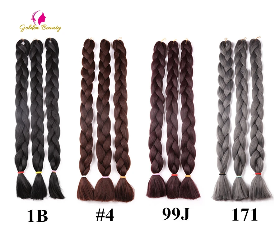 Golden Beauty Jumbo Braids Synthetic Crochet Hair Extensions For