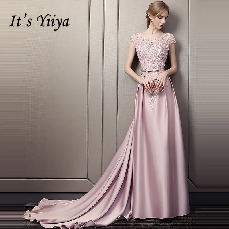 It's Yiiya Evening Dress 2019 Luxury Beading Pearls Flowers Satin Bean Paste Color Train Formal Dress LX1600 robe de soiree
It's Yiiya Evening Dress 2019 Luxury Beading Pearls Flowers Satin Bean Paste Color Train Formal Dress LX1600 robe de soiree