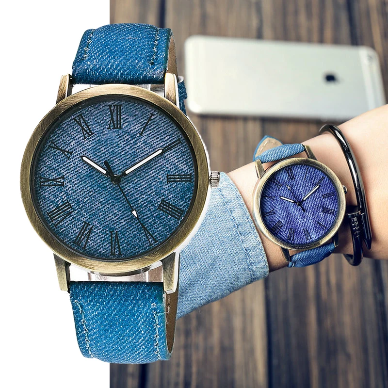 Fashion Jeans Cloth Leather Women Watches Luxury Brand Life waterproof Ladies Quartz Watch Girls Wristwatches Montre Femme #F6
Fashion Jeans Cloth Leather Women Watches Luxury Brand Life waterproof Ladies Quartz Watch Girls Wristwatches Montre Femme #F6