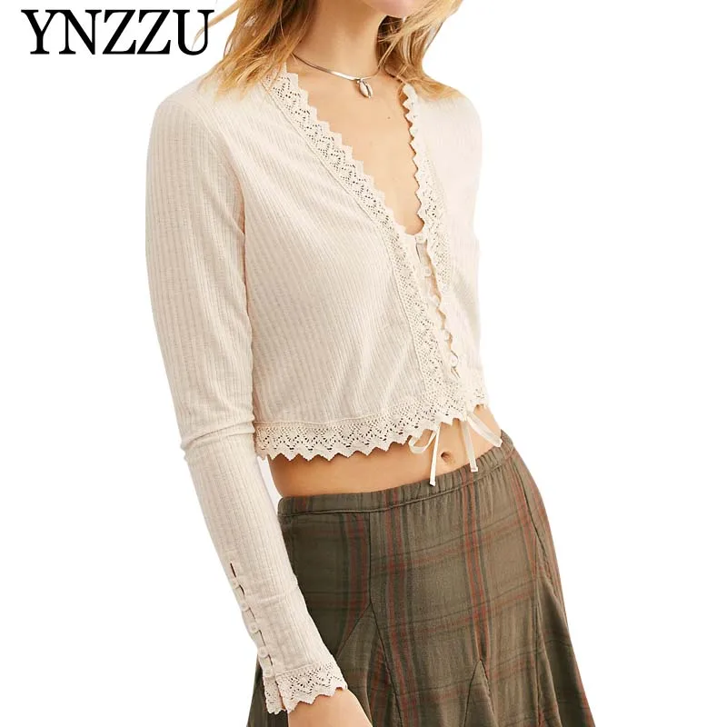 YNZZU Lace Patchwork Sweet Women Tops 2019 Spring Elegant Long Sleeve V Neck White Blouse Women Short Summer Clothing YT573
YNZZU Lace Patchwork Sweet Women Tops 2019 Spring Elegant Long Sleeve V Neck White Blouse Women Short Summer Clothing YT573