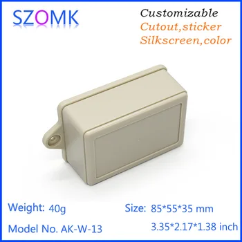 

szomk plastic wall mounting instrument control box (4 pcs) 85*55*35mm junction housing plastic project box pcb enclosure