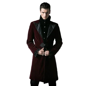 Steampunk Autumn Winter High Collar Corduroy Jacket Thick Windbreakers Gothic Court Fashion Men's Long Duster Coats
Steampunk Autumn Winter High Collar Corduroy Jacket Thick Windbreakers Gothic Court Fashion Men's Long Duster Coats