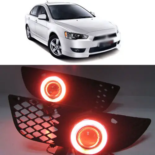 LED COB Angel Eye Rings Front Projector Lens Fog Lights Assembled Lamp Bumper Replacement Cover Fit For Mitsubishi Lancer EX
LED COB Angel Eye Rings Front Projector Lens Fog Lights Assembled Lamp Bumper Replacement Cover Fit For Mitsubishi Lancer EX