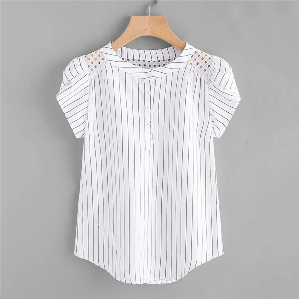 Women Solid O-Neck sweet Blouse Hollow Out Short Butterfly Sleeve Casual blusas Women's Cutout Short Sleeve casual tops AD
Women Solid O-Neck sweet Blouse Hollow Out Short Butterfly Sleeve Casual blusas Women's Cutout Short Sleeve casual tops AD