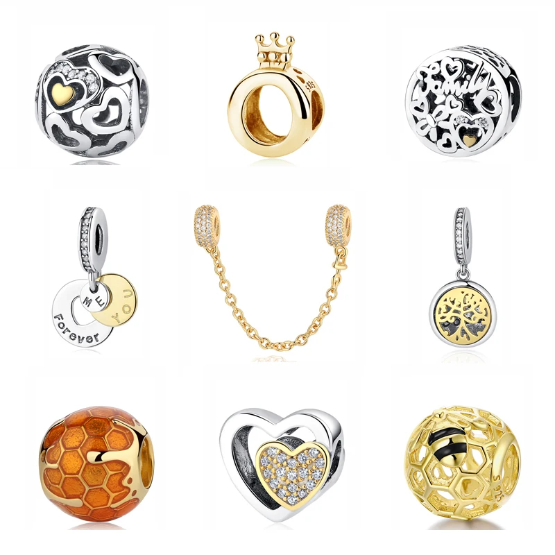 Original 925 Sterling Silver Charm Bead Bee Love Charms Safety Chain Clip Gold Fit Pandora Bracelets Women Diy Jewelry
Original 925 Sterling Silver Charm Bead Bee Love Charms Safety Chain Clip Gold Fit Pandora Bracelets Women Diy Jewelry