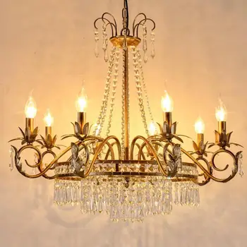 Foyer Pendant crystal chandelier lighting dining room E14 Led kitchen Fixture Retro Rust iron hanging lamp Led chandelier Lustre
Foyer Pendant crystal chandelier lighting dining room E14 Led kitchen Fixture Retro Rust iron hanging lamp Led chandelier Lustre