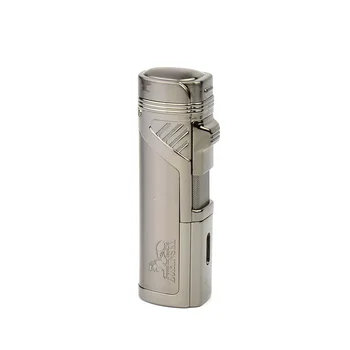LUBINSKI Top-Grade Four flame Straight Windproof Gray & White gas Cigar lighters with Cigar Punch
LUBINSKI Top-Grade Four flame Straight Windproof Gray & White gas Cigar lighters with Cigar Punch