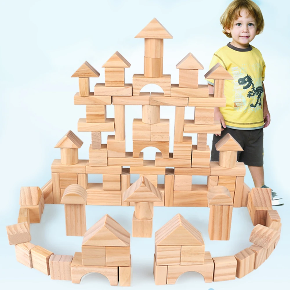 100 Pcs/Lot DIY Premium Wooden Building Blocks Set Toys for Children Environmental Wooden Castle Blocks Kit Wood Stacking Cubes
100 Pcs/Lot DIY Premium Wooden Building Blocks Set Toys for Children Environmental Wooden Castle Blocks Kit Wood Stacking Cubes