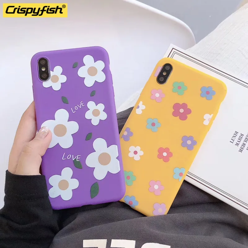 Crispyfish Flowers Matte case For iphone 6 6s 7 8 plus Fashion Floral Silicone Soft Tpu Case For iphone X XR Xs Max Back Cover
Crispyfish Flowers Matte case For iphone 6 6s 7 8 plus Fashion Floral Silicone Soft Tpu Case For iphone X XR Xs Max Back Cover