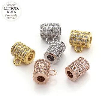 2pcs Micro Pave CZ Rhinestone Connectors Tube Hollow Crystal Bail Beads for Bracelets &Bangles for DIY Jewelry Findings F3196
2pcs Micro Pave CZ Rhinestone Connectors Tube Hollow Crystal Bail Beads for Bracelets &Bangles for DIY Jewelry Findings F3196