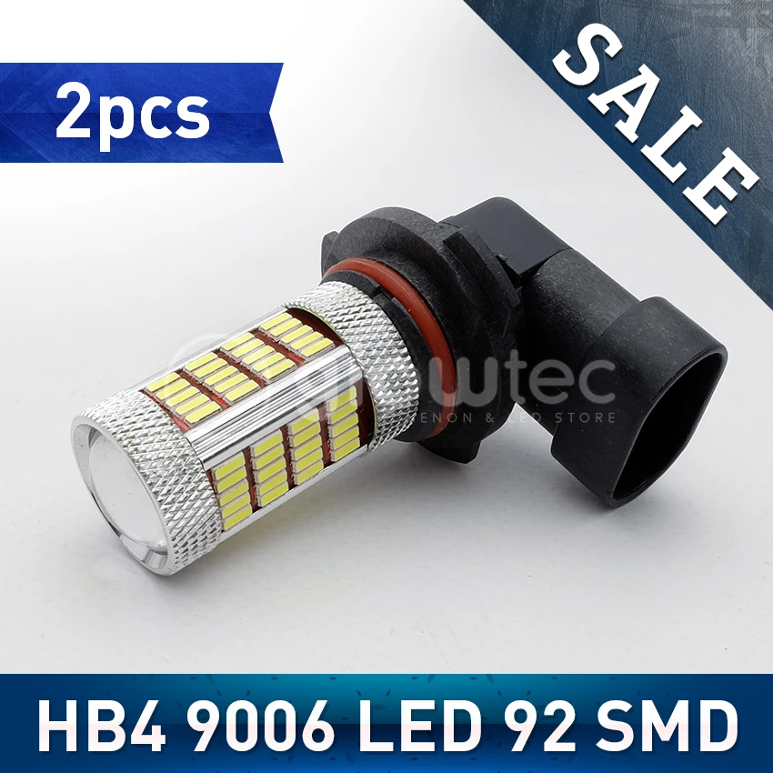 2pcs HB4 9006 92smd LED bulb headlight 92 smd Bulbs Car LED Day Lights High Bright Lamp White 12V GLOWTEC
2pcs HB4 9006 92smd LED bulb headlight 92 smd Bulbs Car LED Day Lights High Bright Lamp White 12V GLOWTEC