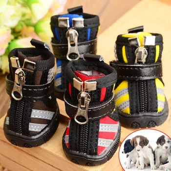 4 Pcs/Set Winter Pet Shoes Striped Zipper Warm Anti-slip Waterproof Cat Dog Puppy Rain Snow Boots TB Sale 
4 Pcs/Set Winter Pet Shoes Striped Zipper Warm Anti-slip Waterproof Cat Dog Puppy Rain Snow Boots TB Sale