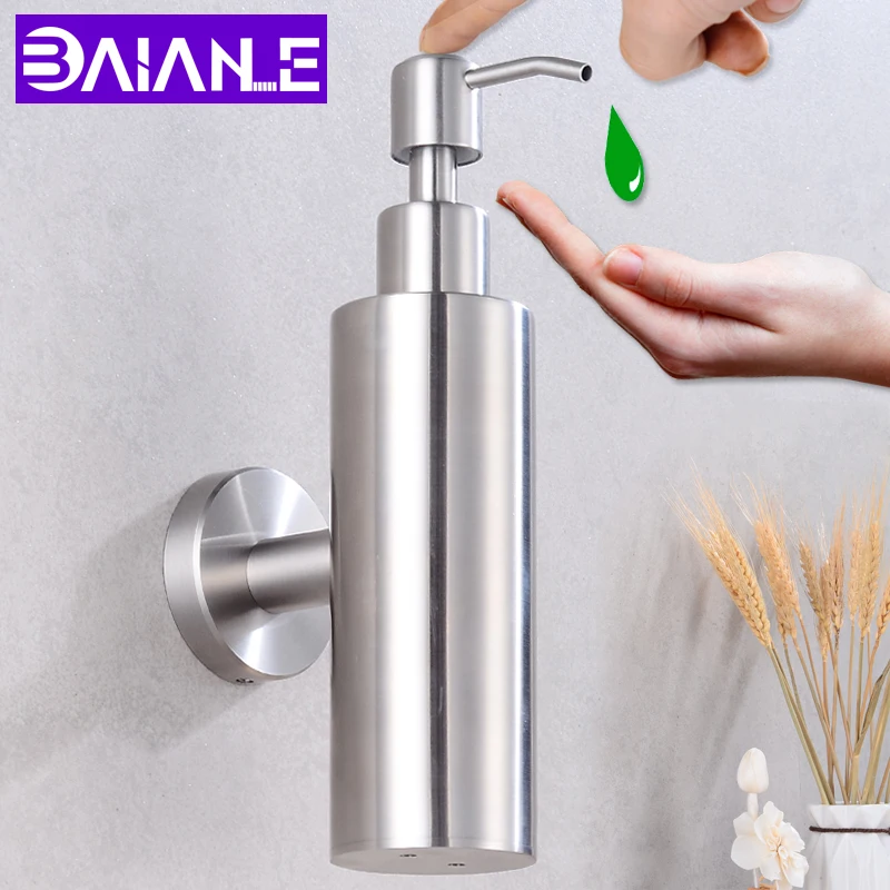 Liquid Soap Dispenser Wall Mounted Stainless Steel Bathroom Shower Lotion Pump Bottle Rotate Kitchen Hotel Foam Soap Dispenser
Liquid Soap Dispenser Wall Mounted Stainless Steel Bathroom Shower Lotion Pump Bottle Rotate Kitchen Hotel Foam Soap Dispenser