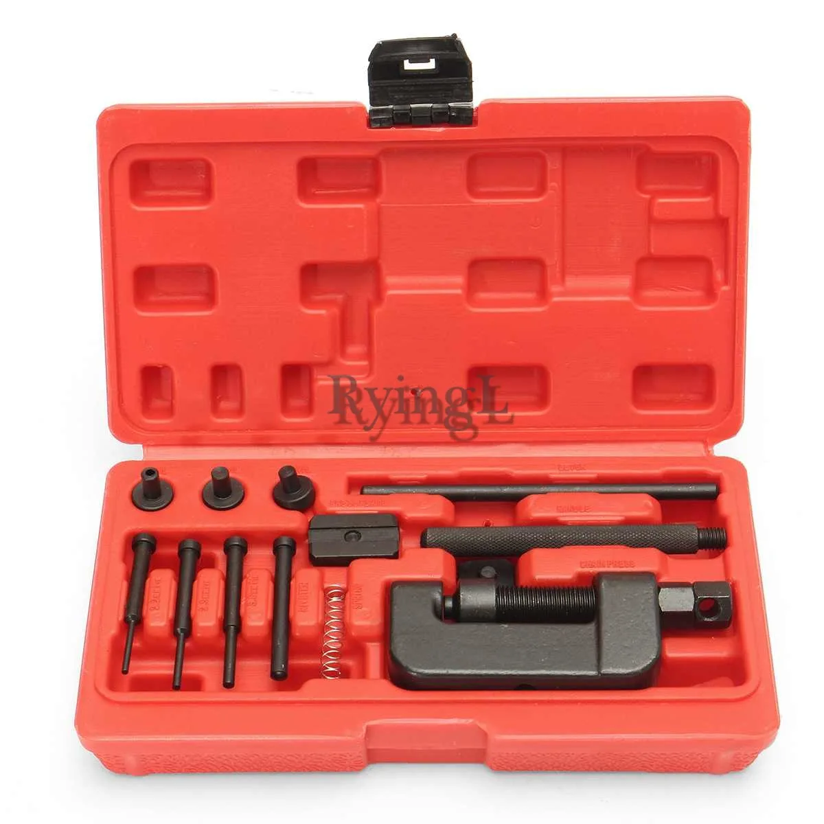 AA MOTORCYCLE BIKE CHAIN BREAKER SPLITTER UNIVERSAL SET LINK RIVETER RIVETING TOOL
AA MOTORCYCLE BIKE CHAIN BREAKER SPLITTER UNIVERSAL SET LINK RIVETER RIVETING TOOL
