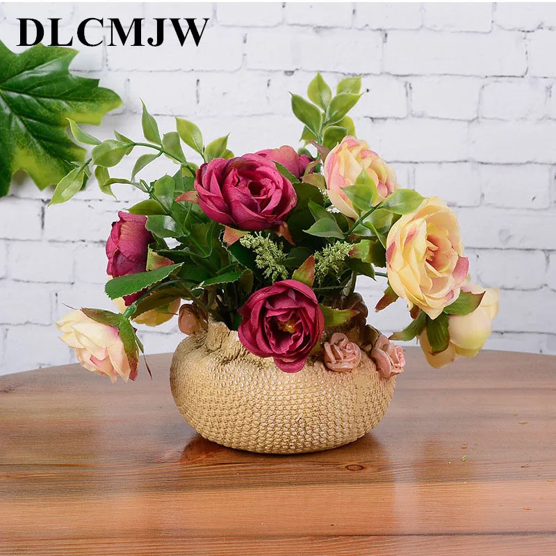 Rose flowers Artificial Flowers Silk Rose decorate potted Fake Flowers for Wedding Home party office Decoration potted
Rose flowers Artificial Flowers Silk Rose decorate potted Fake Flowers for Wedding Home party office Decoration potted