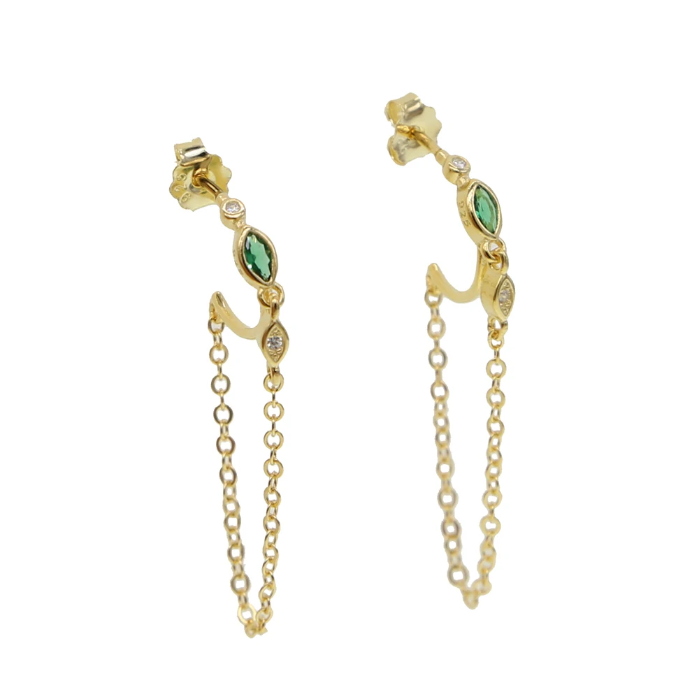 925 Sterling SILVER green white eye shape CZ dangle earring with long chain tassel charm wedding earring jewelry gift
925 Sterling SILVER green white eye shape CZ dangle earring with long chain tassel charm wedding earring jewelry gift