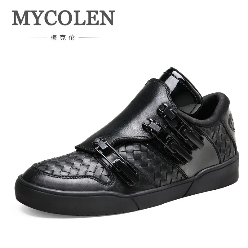 

MYCOLEN Spring Summer Casual Shoes For Men Fashion Sneakers Outdoors Genuine Leather Tourism Men Shoes Chaussure Homme Cuir