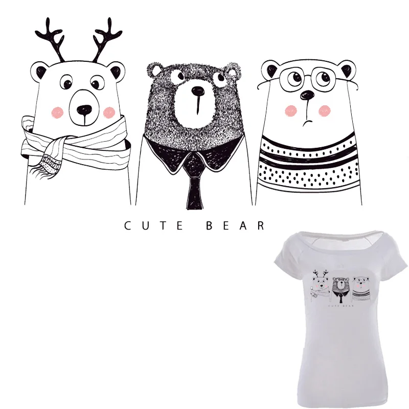 Cute Bear Patches A-level Washable Clothes Stickers Easy Print By Household Irons 22*13cm T-shirt Dresses Decoration
Cute Bear Patches A-level Washable Clothes Stickers Easy Print By Household Irons 22*13cm T-shirt Dresses Decoration