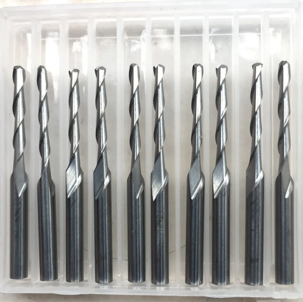 for wood working 10PCS diameter 2mm Carbide Ball Nose End Mill CNC Engraving Cutting, Router bits, milling cutter 3.175*2*17mm
for wood working 10PCS diameter 2mm Carbide Ball Nose End Mill CNC Engraving Cutting, Router bits, milling cutter 3.175*2*17mm